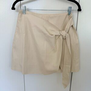 Modern Citizen faux-leather Cream skirt (machine washable)